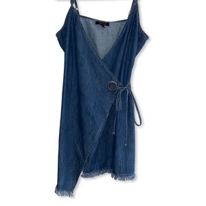FOREVER 21 DENIM WRAP DRESS
